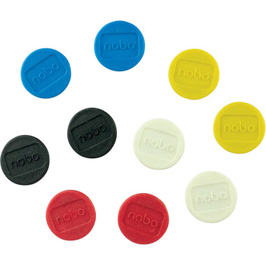 NOBO Magnet rund 24mm 1915297 ass. 10 Stück