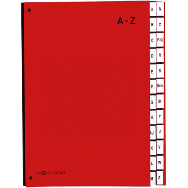 PAGNA Cartella banco A4 24249-01 rosso A-Z