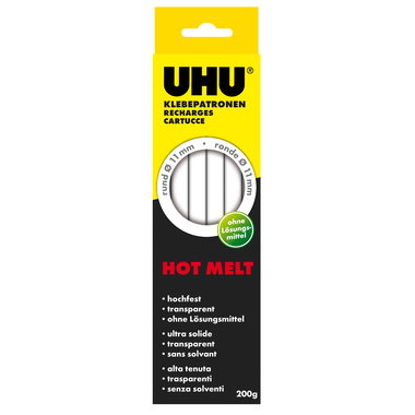 UHU Hot Melt Stick 47865 200g, 10 Stück