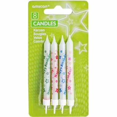 NEUTRAL Bougies spiral 8 pcs. INT170689 Happy Birthday 8.3cm
