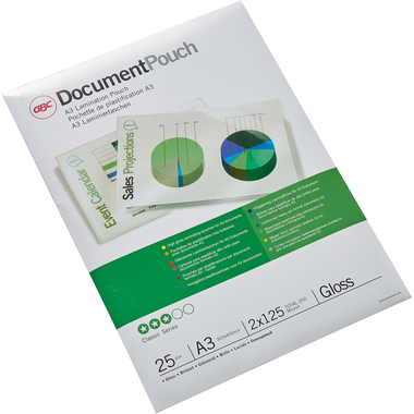 GBC Pochettes à plastifier A3 3747237 brillant, 125my 25 pcs.