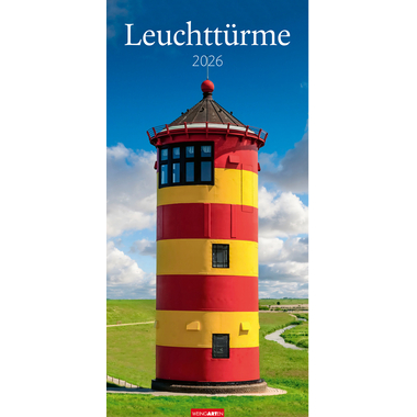WEINGARTEN Calendario 2026 3150600+26 Leuchttürme DE 33x68cm
