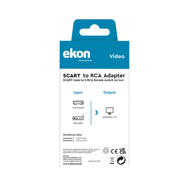 Scart Adapter with 3-way RCA