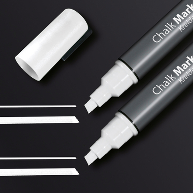 SIGEL Kreidemarker 50 1-5mm BA184 weiss,abwischbar 2 Stück
