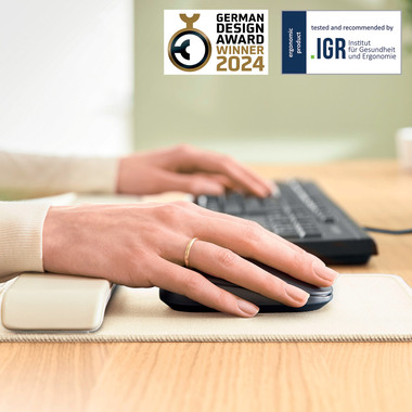 LEITZ Mauspad Ergo 6517-00-85 Hellgrau 200x24x260mm