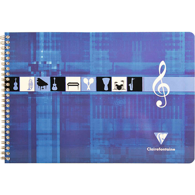 CLAIREFONTAINE Quaderno musica Spiral A4 8104 bianco 25 fogli
