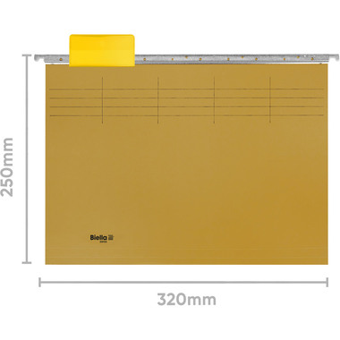 BIELLA Register-Hängemappen-Set A4 27143020U gelb 32x25cm 10 Stück