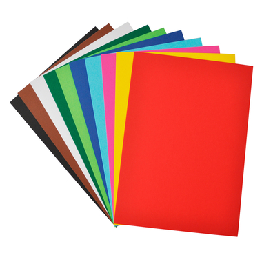 FOLIA Fotokarton A4 614/50 09 300g, ass. 10x5 Blatt