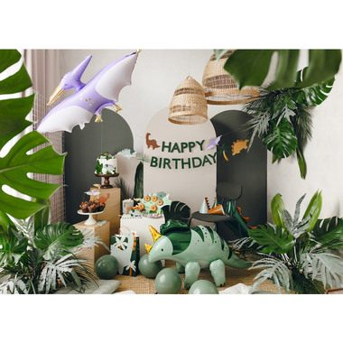 PARTYDECO Ghirlanda Happy Birthday 4.5m GRL106 Dinosauro