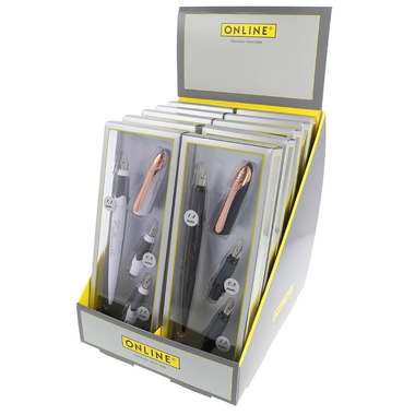 ONLINE Stylo plume Air Rose 10057/10 black & white 10 pcs