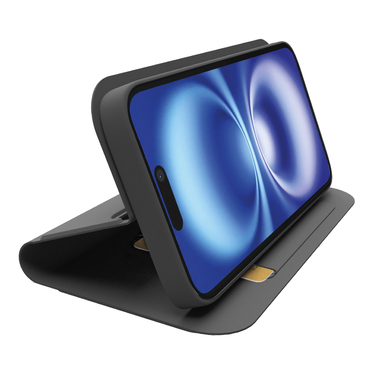 Black book cover for iPhone 16e MagSafe compatible | SBS