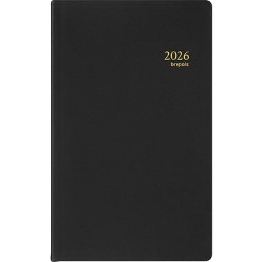 BREPOLS Agenda Breform Seta 2026 0.516.2120 1T/1S schwarz 10.5x17cm