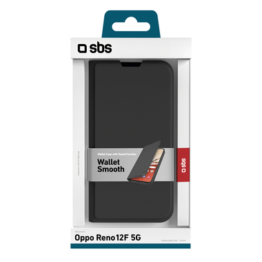Black book-style cover for Oppo Reno 12F 5G | SBS