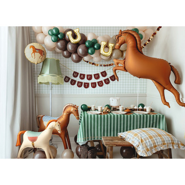 PARTYDECO Ballon en aluminium 68cm FB275 Cheval beige