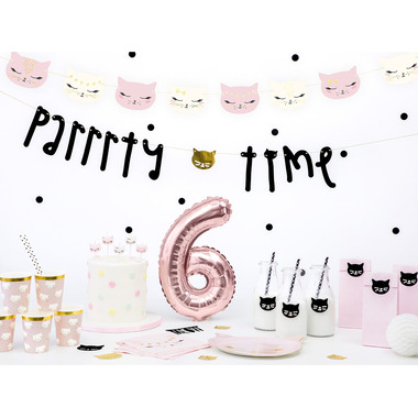 PARTYDECO Assiettes 20cm TPP42 Chatons 6 pièces