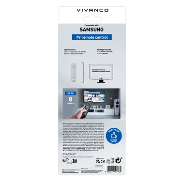 Remote Control Compatible with Samsung HD, LED, and LCD TVs | Vivanco