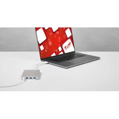 LMP Dockingstation USB-C DuoDock Silber