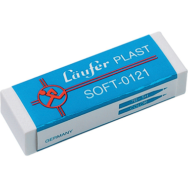 LÄUFER Radierer Plast Soft 01210 65x21x12mm