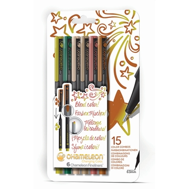 CHAMELEON Fineliner Set 0.3mm FL0602 6 Farben Nature