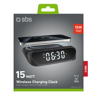 2-in-1-Wecker mit kabelloser Aufladung | SBS