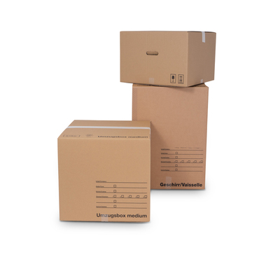 Umzugskarton mittel in braun 488x488x453mm