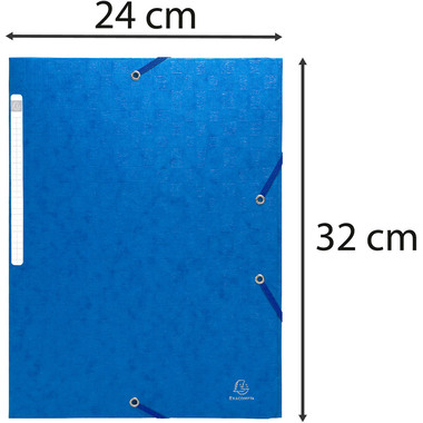 EXACOMPTA Classeur à élastique A4 55752E bleu 3 volets