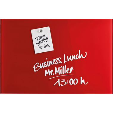 MAGNETOPLAN Design-Glasboard 600x400mm 13402006 rouge, magnétique