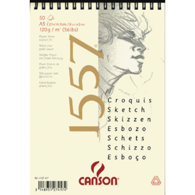 CANSON Carta schizze A3 31412A002 120g, bianco 50 fogli