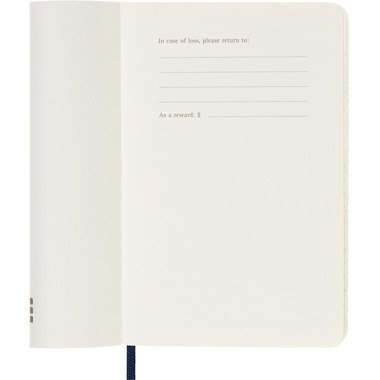MOLESKINE Wochen-Notizkalender 25/26 DSB2018WN2Y26 18M liniert SC saphir 9x14cm