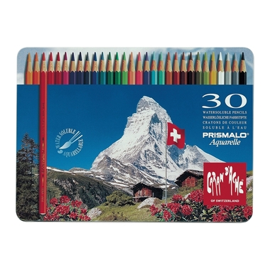 CARAN D'ACHE Farbstifte Prismalo 3mm 999.330 ass. in Metallsch. 30 Stück