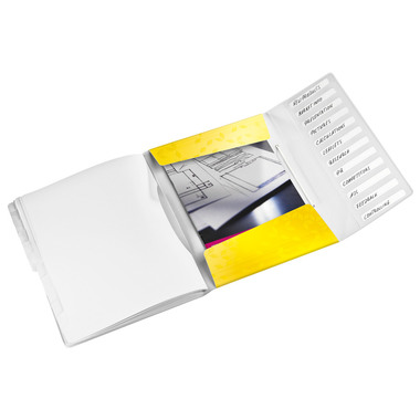 LEITZ Ordnungsmappe WOW PP A4 4634-00-16 gelb 12-teilig