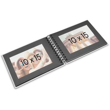 HAMA Spiralalbum Fine Art 24x17cm 9833 new black 25 Blatt