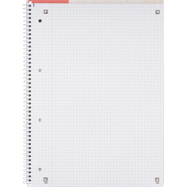 OXFORD Collegeblock Recycling A4 400159358 rot, kariert 5mm 80 Blatt
