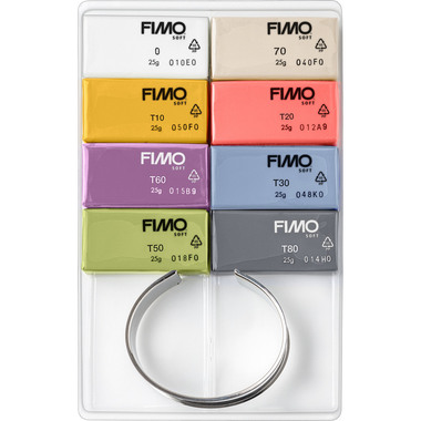 FIMO Set modellazione soft 8x25g 8023C8-1P con bracci. Colori di tendenza