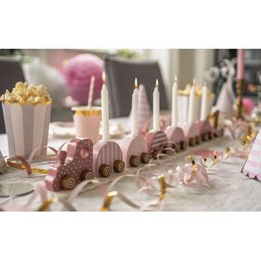 JABADABADO Candlestick T266 pink, numbers 0-9