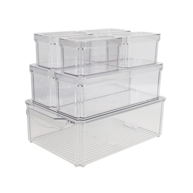 NORDIC Q Fridge/Pantry storage set 2360037 Transparent, 7 pcs.