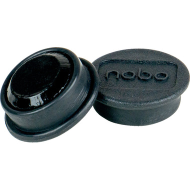 NOBO Magnet rund 13mm 1915284 schwarz 10 Stück