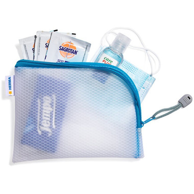 HERMA Reissverschlusstasche A6 20025 blau, 19x14cm