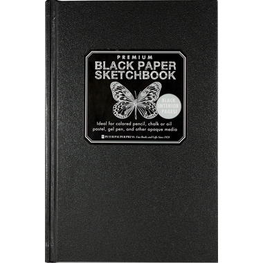 ROOST Premium Skizzenbuch A5 1628 192 Seiten, schwarz perforiert