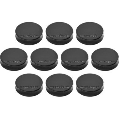 MAGNETOPLAN Aimant Ergo Medium 10 pcs. 1664012 noir 30mm