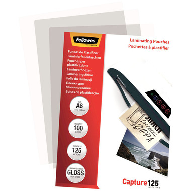 FELLOWES Pochettes à plastifier A6 5307201 brillant, 125my 100 pcs.