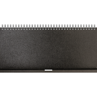 BRUNNEN Calendrier 2026 1087060906 1S/2P noir ML 28x12cm