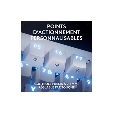 Logitech Clavier de gaming Pro X TKL Rapid Blanc