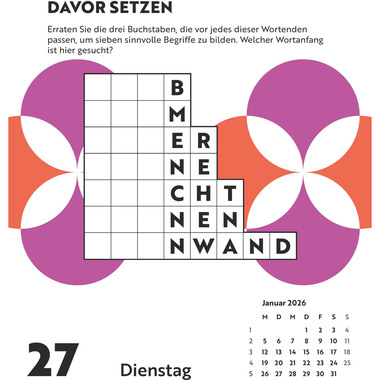 DUMONT Gehirnjogging S. Heine 2026 260672 11.8x15.9cm