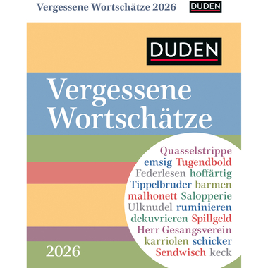HARENBERG Calendrier détachable 2026 3310079+26 Duden Wortschätze DE 11x14cm