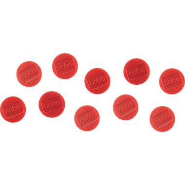 NOBO Magnet rund 32mm 1915300 rot 10 Stück
