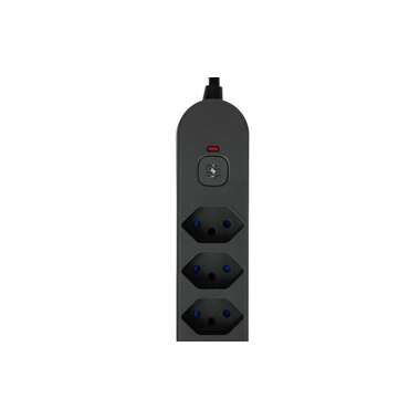 STEFFEN Power Strip IQ 6 x T13, USB-A+C Anthracite, 3 m Cable