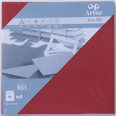 ARTOZ Buste 1001 160x160mm 107454185 100g, bordeaux 5 pezzi