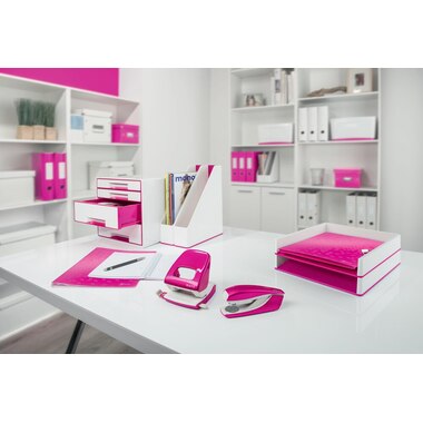 LEITZ Locher/Hefter WOW 5095 5095-10-62 violett, Bundle 30 Blatt