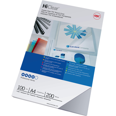 GBC HiClear Film PVC A4 CE012080F clear 200 mic 100 pcs.